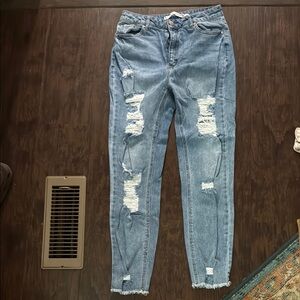 Tinseltown Blue Skinny Distressed Jeans